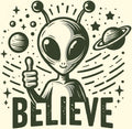 "Believe" Laser Printed Sign