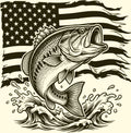 Jumping Bass & American Flag