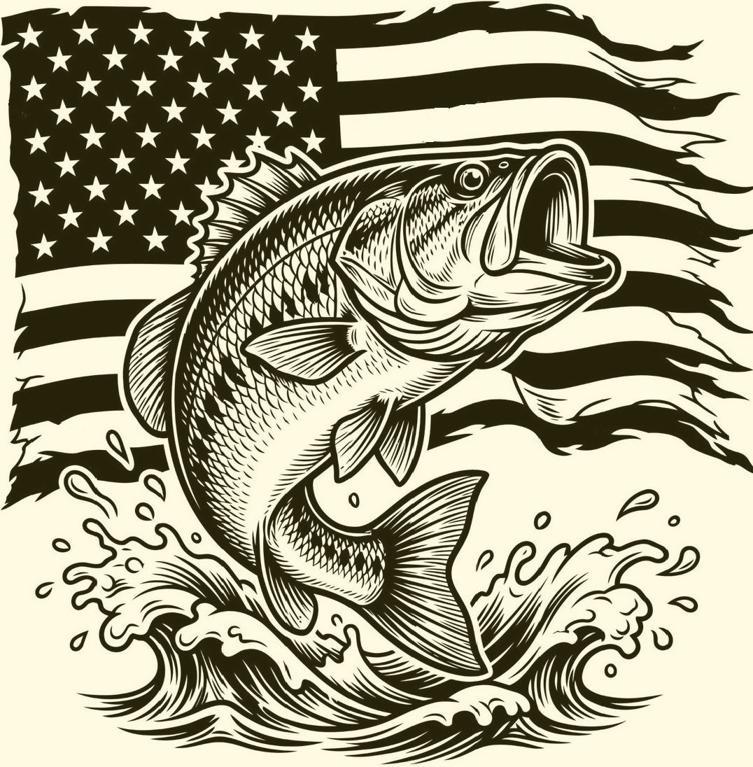 Jumping Bass & American Flag
