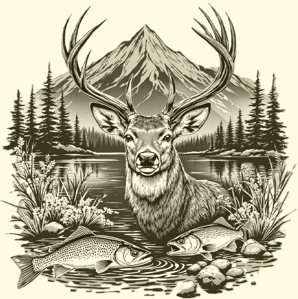 Majestic Deer by the Lake