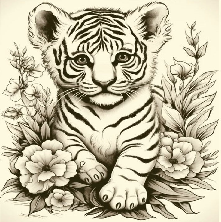 Tiger Cub Laser Printed Sign
