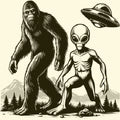 Bigfoot and Alien