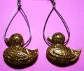 Dazzling Glitter Duck Earring Set