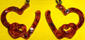 Playful Double-Heart Earring Set