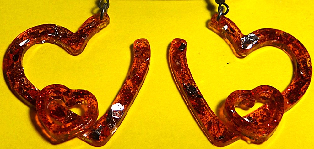 Playful Double-Heart Earring Set