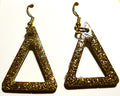 Triangle-Shaped Glitter Earring Set