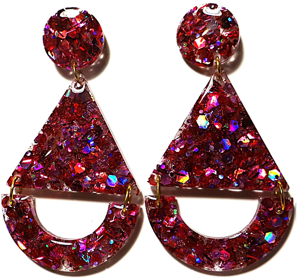 Unique Geometric Design Earring Set