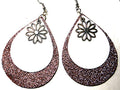 Silver-Tone Daisy Teardrop Earring Set