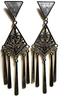 Triangle&nbsp;and Filigreed Diamond Shaped Earring Set