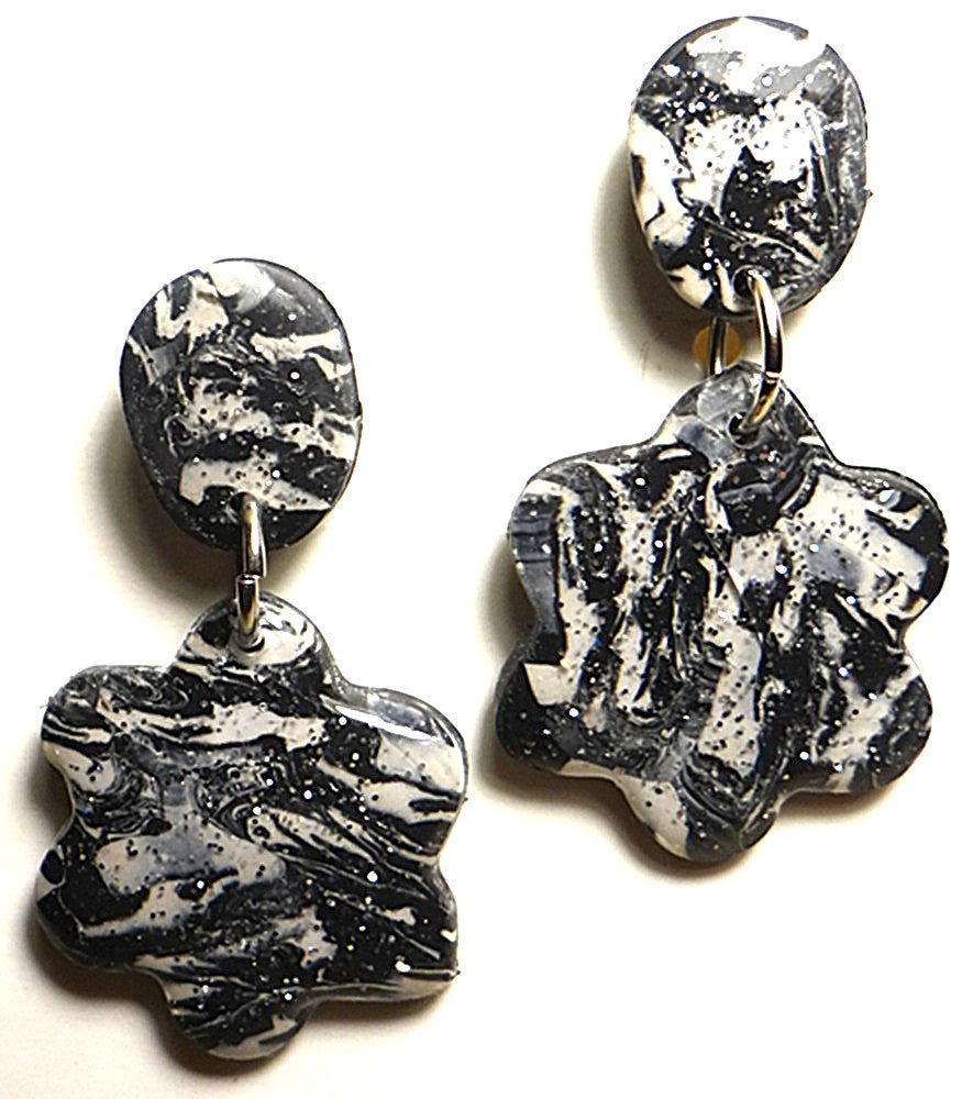 Marbled Bloom Earring Set