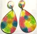 Rainbow of Glitter Teardrop Earring Set
