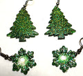 Christmas Tree and Snowflake Earring Set