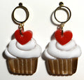 Cupcake with Heart Earring Set