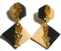 Hexagon and Diamond Drop Earring Set