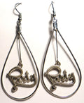 Silver-Tone "Party" Teardrop-Shaped Earring Set