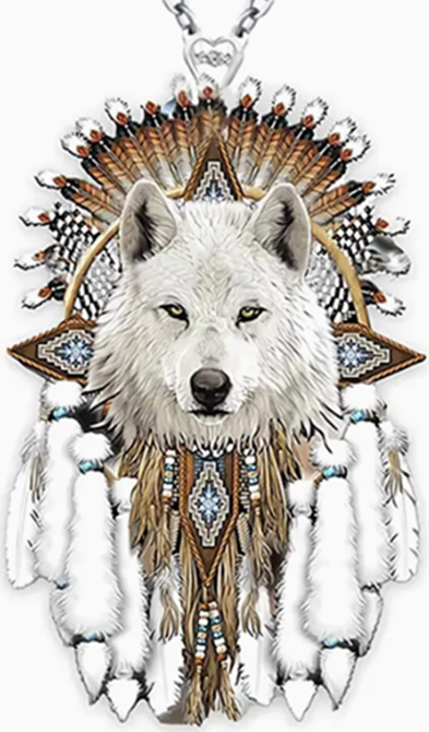 White Wolf Pendant