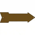 Brown Novelty Metal Arrow Sign 17" x 5" Sign (A)