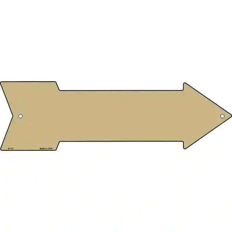 Gold Novelty Metal Arrow Sign 17" x 5" Sign (A)