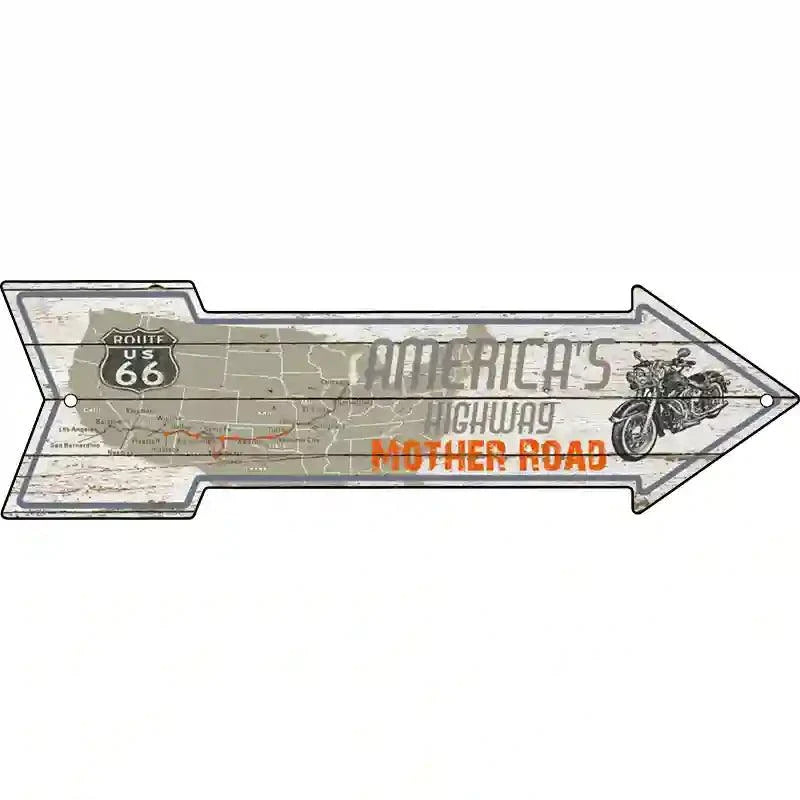 Americas Highway Novelty Metal Arrow Sign 17" x 5" Sign (A)