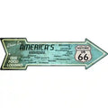 Americas Highway Drive In Novelty Metal Arrow Sign 17" x 5" Sign (A)