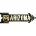 Vintage Route 66 Arizona Novelty Metal Arrow Sign 17" x 5" Sign (A)