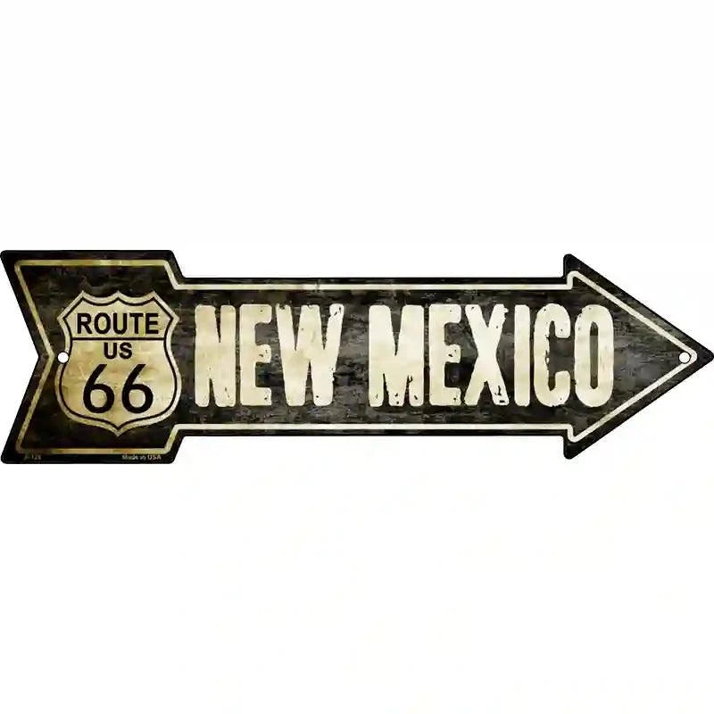 Vintage Route 66 New Mexico Novelty Metal Arrow Sign 17" x 5" Sign (A)