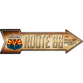 Route 66 Arizona Flag Novelty Metal Arrow Sign 17" x 5" Sign (A)