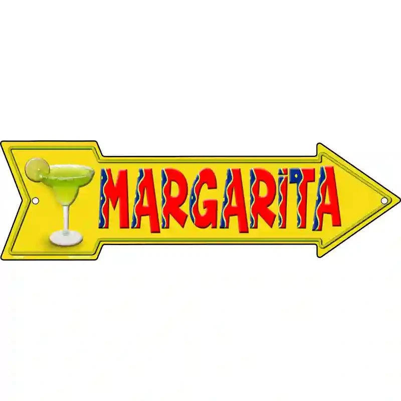 Margarita Novelty Metal Arrow Sign 17" x 5" Sign (A)