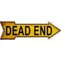 Dead End Novelty Metal Arrow Sign 17" x 5" Sign (A)