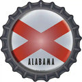 Alabama State Flag Novelty Metal Bottle Cap Sign BC-100 12" Sign (BC)