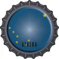 Alaska State Flag Novelty Metal Bottle Cap Sign BC-101 12" Sign (BC)