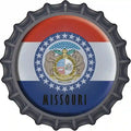 Missouri State Flag Novelty Metal Bottle Cap Sign BC-124 12" Sign (BC)
