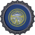 Nebraska State Flag Novelty Metal Bottle Cap Sign BC-126 12" Sign (BC)
