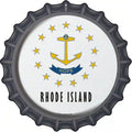 Rhode Island State Flag Novelty Metal Bottle Cap Sign BC-138 12" Sign (BC)