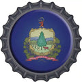 Vermont State Flag Novelty Metal Bottle Cap Sign BC-144 12" Sign (BC)