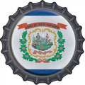 West Virginia State Flag Novelty Metal Bottle Cap Sign BC-147 12" Sign (BC)