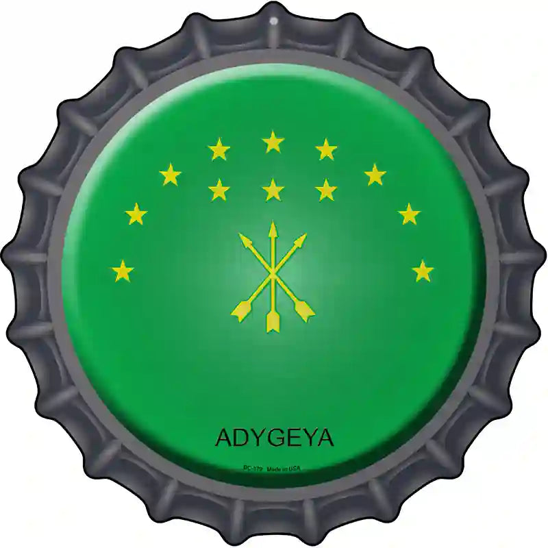 Adygeya Novelty Metal Bottle Cap Sign BC-179 12" Sign (BC)