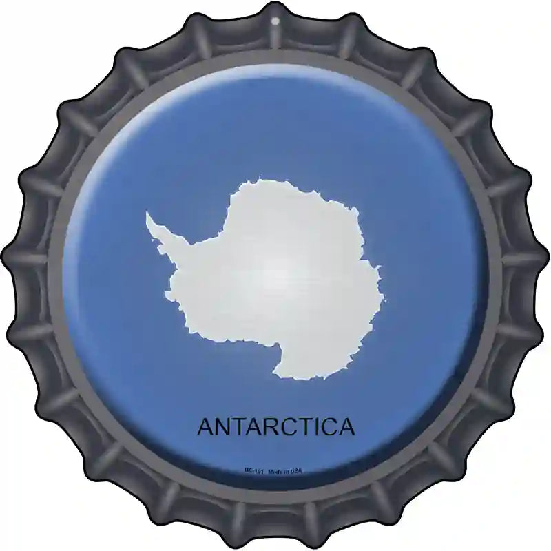 Antarctica Novelty Metal Bottle Cap Sign BC-191 12" Sign (BC)