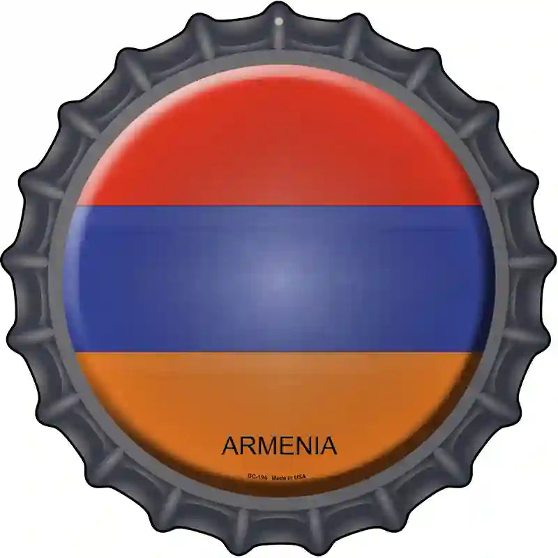 Armenia Novelty Metal Bottle Cap Sign BC-194 12" Sign (BC)