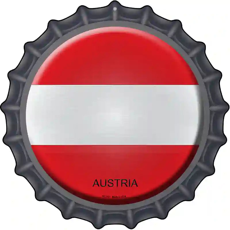 Austria Novelty Metal Bottle Cap Sign BC-197 12" Sign (BC)