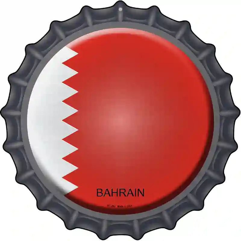 Bahrain Novelty Metal Bottle Cap Sign BC-200 12" Sign (BC)
