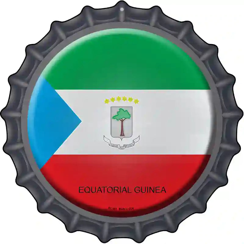 Equatorial Guinea Novelty Metal Bottle Cap Sign BC-261 12" Sign (BC)
