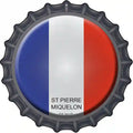 St Pierre Miquelon Novelty Metal Bottle Cap Sign BC-427 12" Sign (BC)