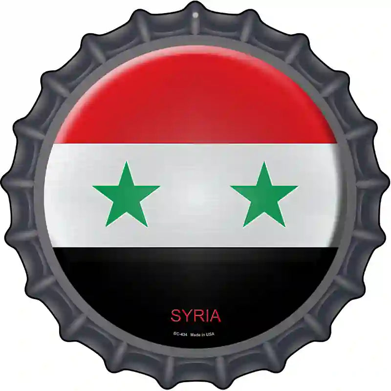 Syria Novelty Metal Bottle Cap Sign BC-434 12" Sign (BC)
