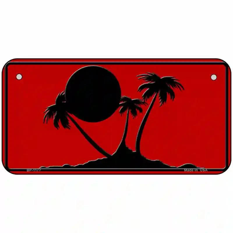 Island Palms Novelty Metal License Plate 6" x 3" Bicycle (BP)