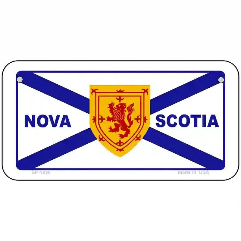 Nova Scotia Flag Novelty Metal License Plate 6" x 3" Bicycle (BP)