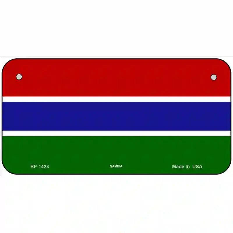 Gambia Flag Metal Novelty License Plate 6" x 3" Bicycle (BP)