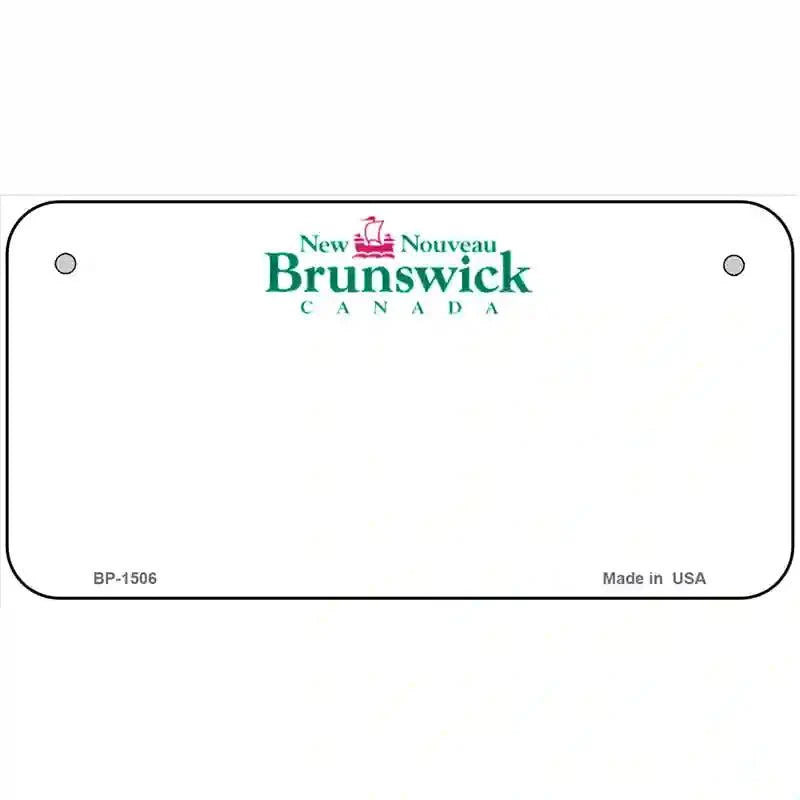 New Brunswick Novelty Metal License Plate 6" x 3" Bicycle (BP)