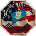 Connecticut Home Grown Metal Novelty Stop Sign BS-408 12" Sign (BS)