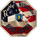 Massachusetts Home Grown Metal Novelty Stop Sign BS-422 12" Sign (BS)